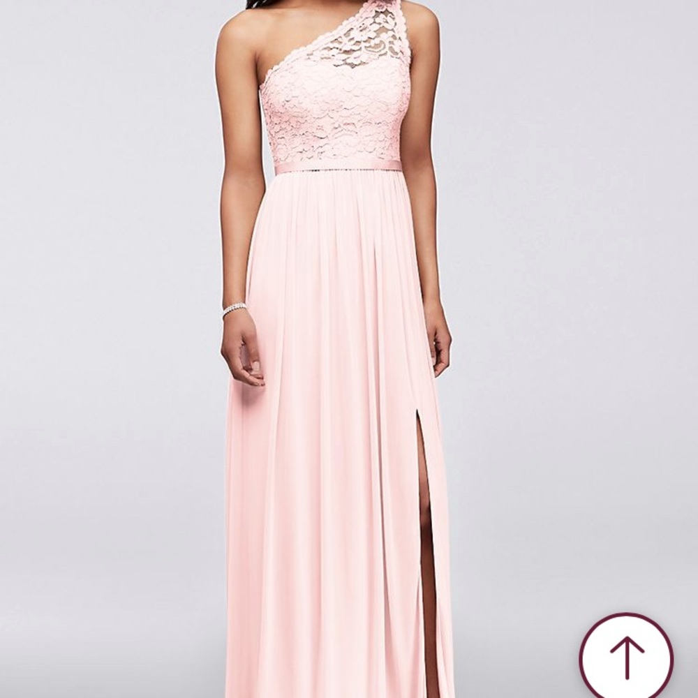 David’s Bridal Bridesmaid Pink Gown color:Petal
